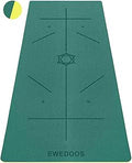 Ewedoos Yoga Mat with Alignment Marks - Thick Non-Slip Cushion