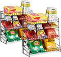 Candy Display Rack Snack Organizer for Countertop - 2 Pack Black