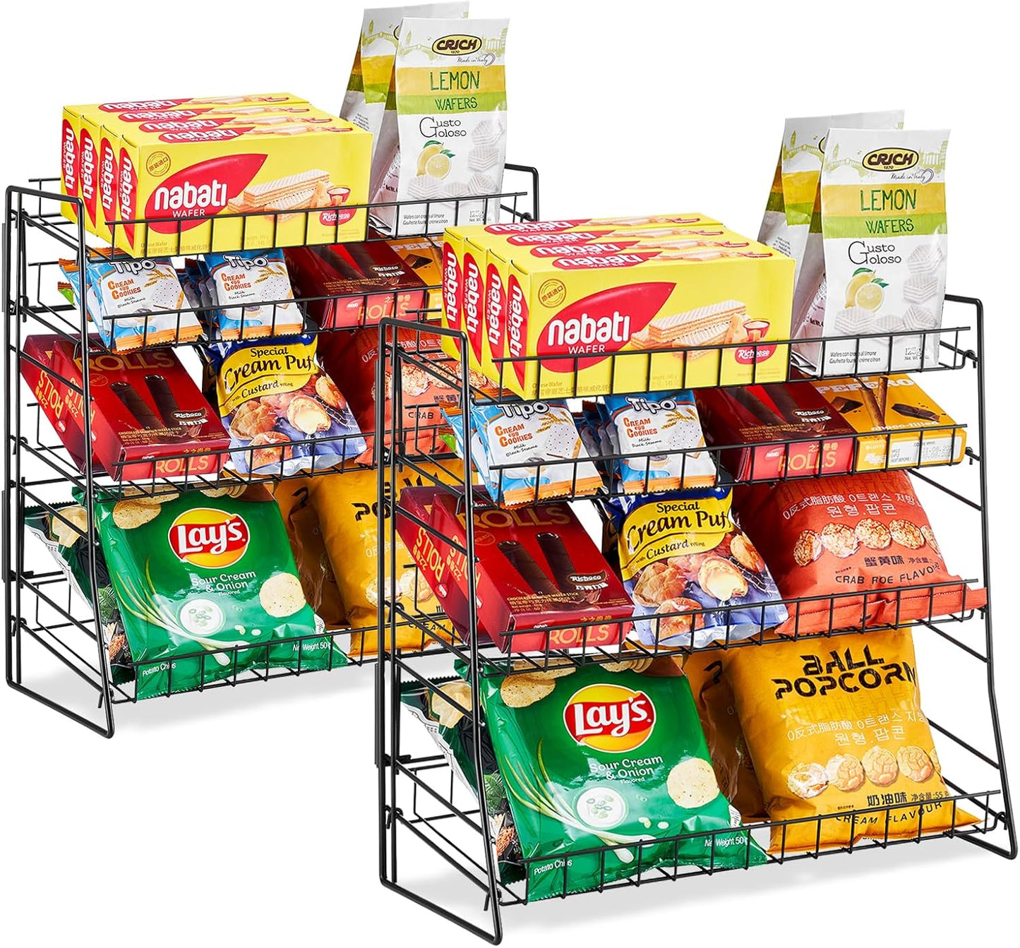 Candy Display Rack for Snacks, Chips, and Treats - 2 Pack