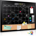 18 in x 24 in Magnetic Chalkboard Calendar & Cork Board - Wall Planner