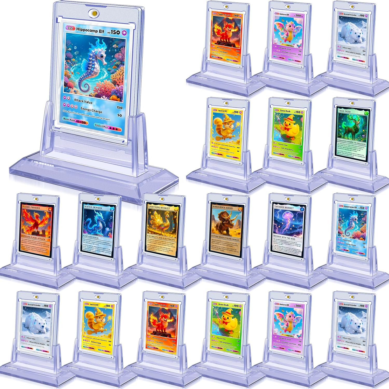 24Pcs Magnetic Card Holders for Trading Cards and Sports Cards