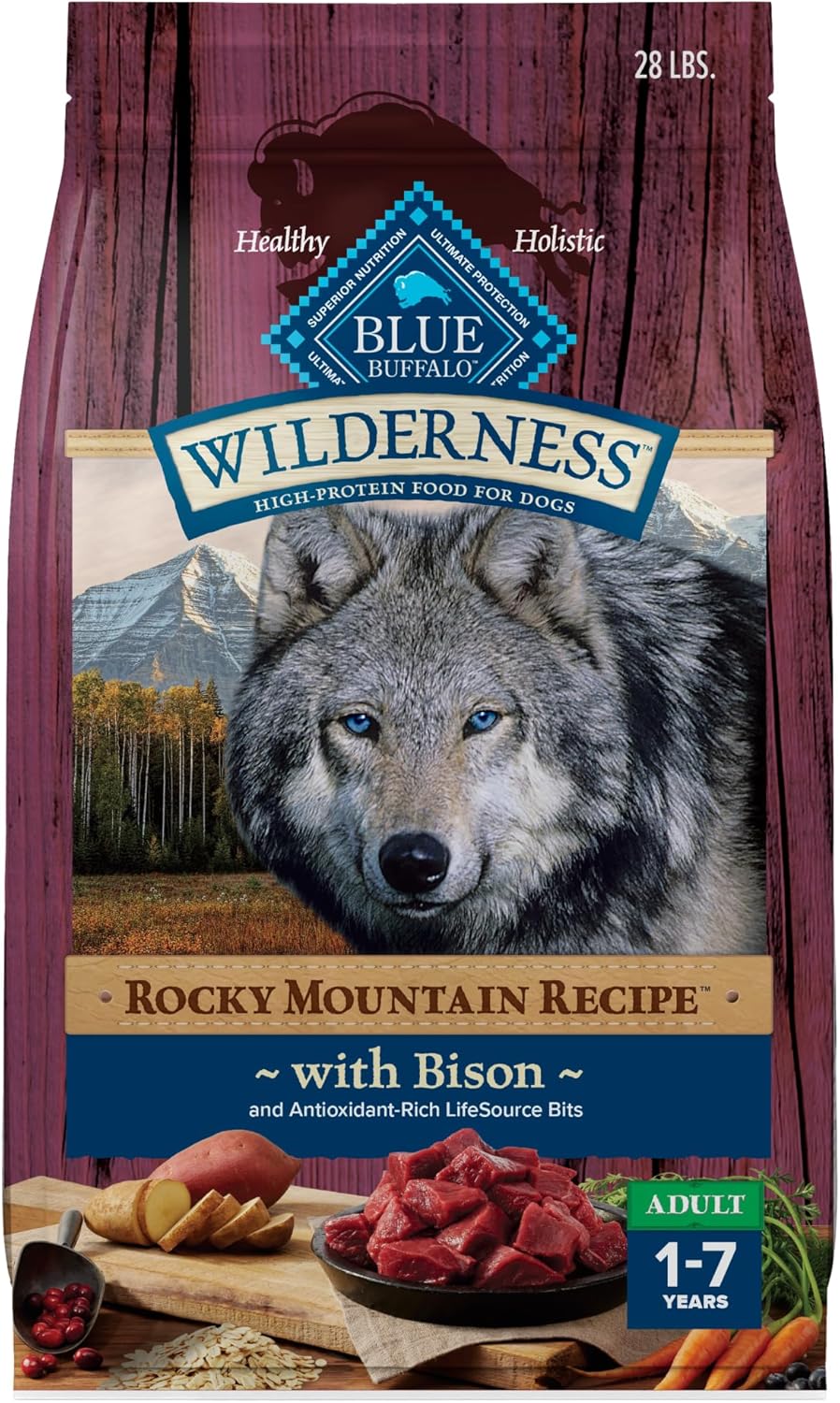 Blue Buffalo Wilderness Rocky Mountain Bison Recipe Dog Food