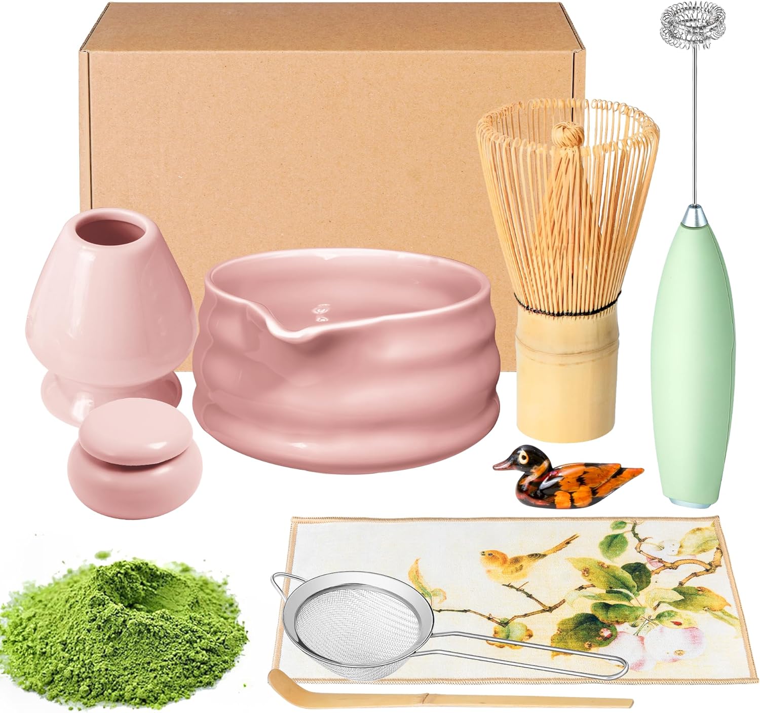 Matcha Whisk Set and Bowl for Perfect Japanese Tea Ceremony