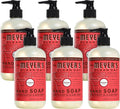 Mrs. MEYER'S Rhubarb Hand Soap Pack of 6 - Gentle Clean for Busy Hands