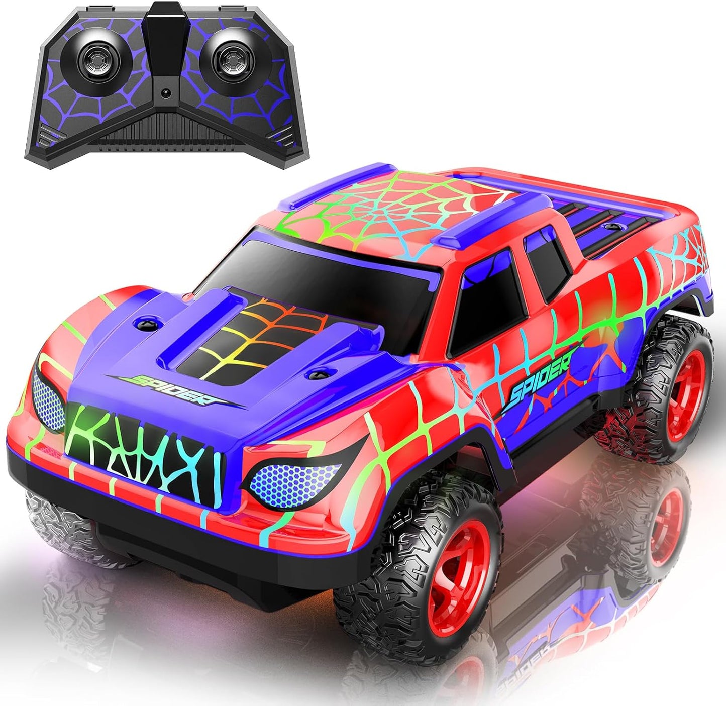 Fast & Fun Mini RC Car for Kids, 2.4Ghz Remote Control, Rechargeable, Light-Up, Ages 3+