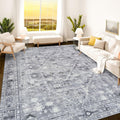 Istana 9x12 Area Rug Grey - Foldable Washable 9 x 12 Rug