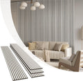 Wood Slat Wall Panels 4 Pack - Recyclable Acoustic 3D Wall Panels