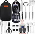Camping Accessories Complete Kitchen Tool Kit - Compact 16-Piece Set