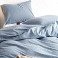 Wake In Cloud Striped Cotton Duvet Cover Set, Full - Timeless