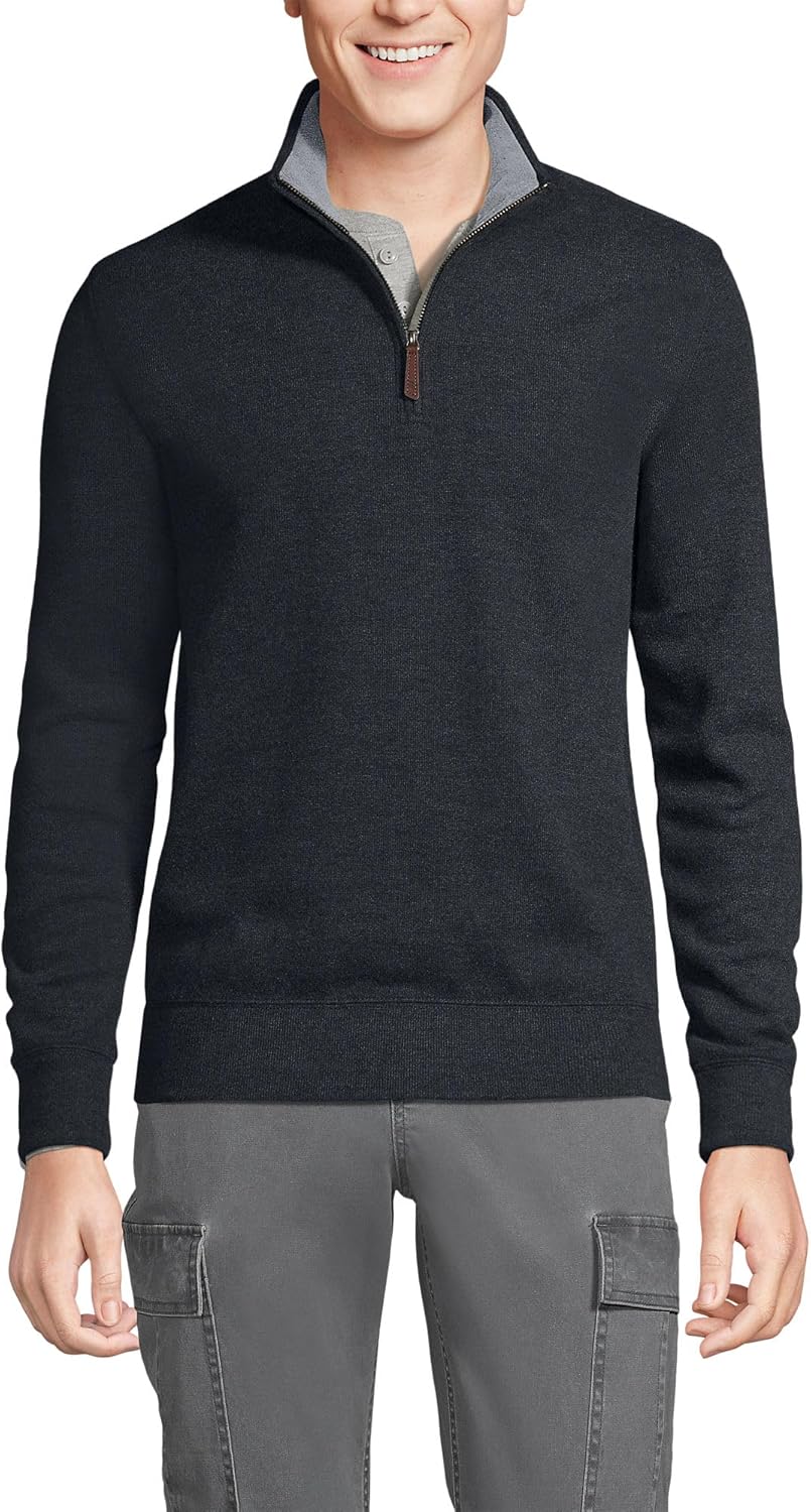 Lands' End Bedford Rib Quarter Zip Sweater for All Seasons