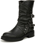 Blowfish Malibu Venice Studded Moto Boot - Comfortable Mid-Calf Edge
