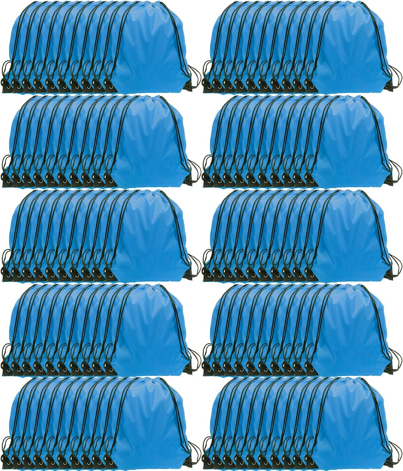 GoodtoU Drawstring Bags - 100 Piece Nylon Backpacks for Gym
