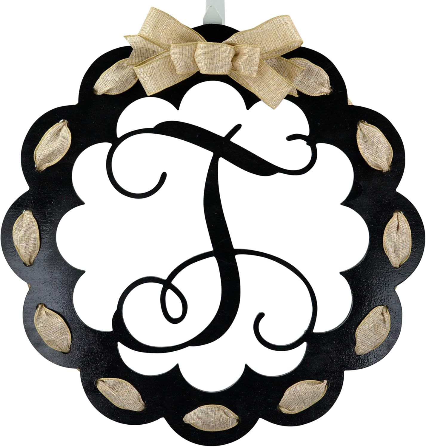Monogrammed Door Hanger with Letter T - Perfect Gift Idea