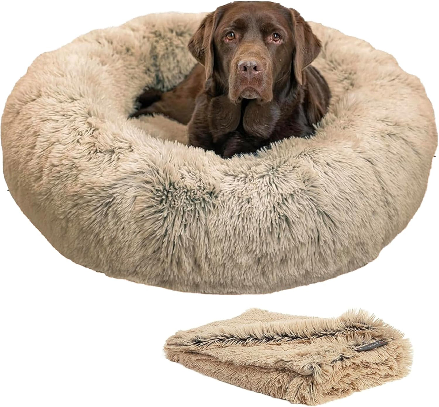 Best Friends by Sheri Bundle Set Calming Shag Donut Bed