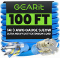 GEARit Outdoor 14 AWG 3-Prong Extension Cord 100 ft - All-Weather