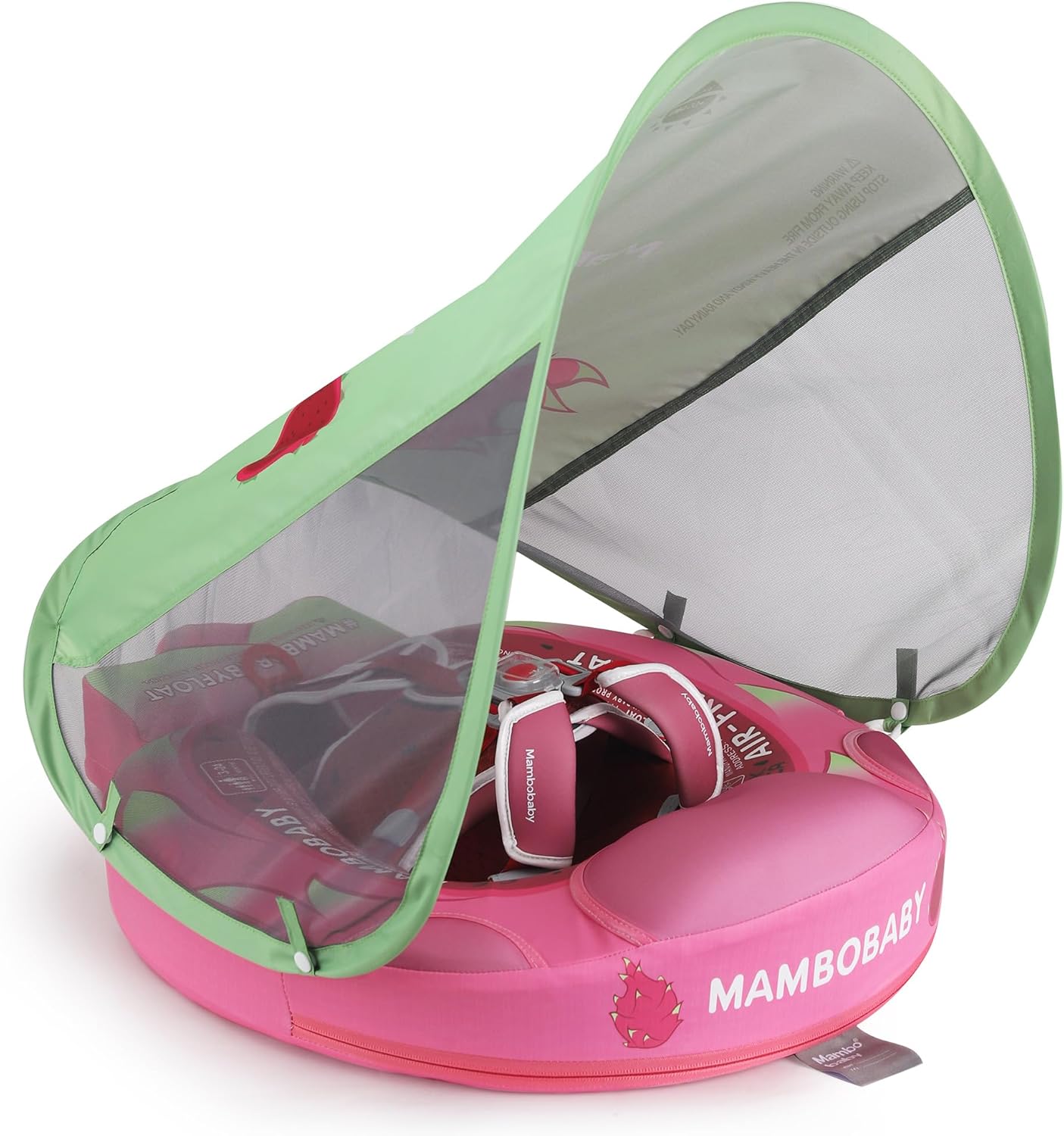 Mambobaby Float Add Tail Baby Swim Float with Canopy for Fun