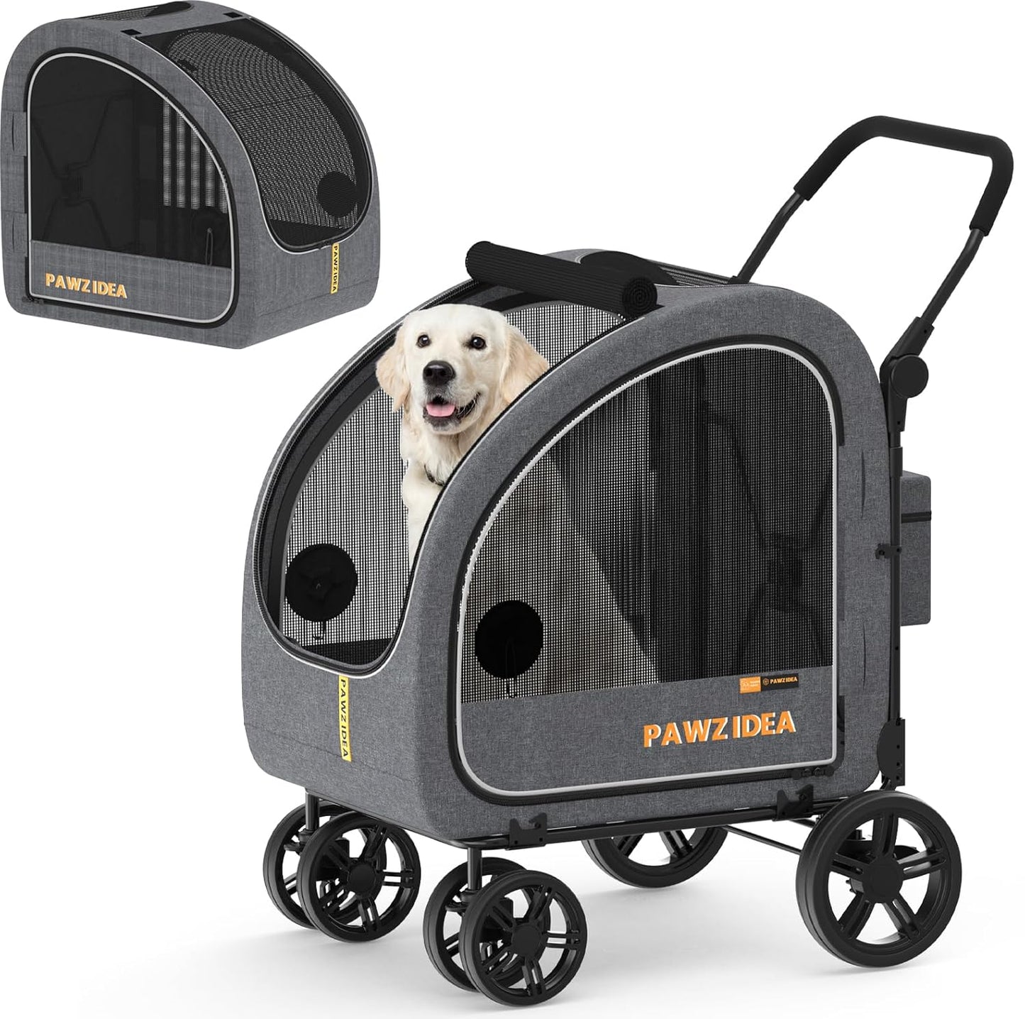 PAWZIDEA Large Dog Stroller: Versatile Pet Carrier for Travel