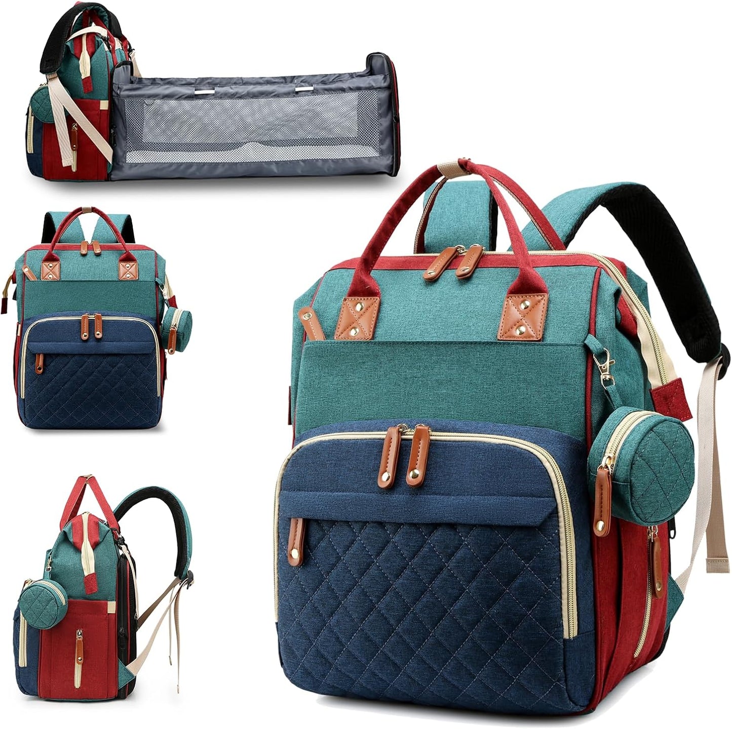 Diaper Bag with Changing Station - Waterproof 3 in 1 Backpack