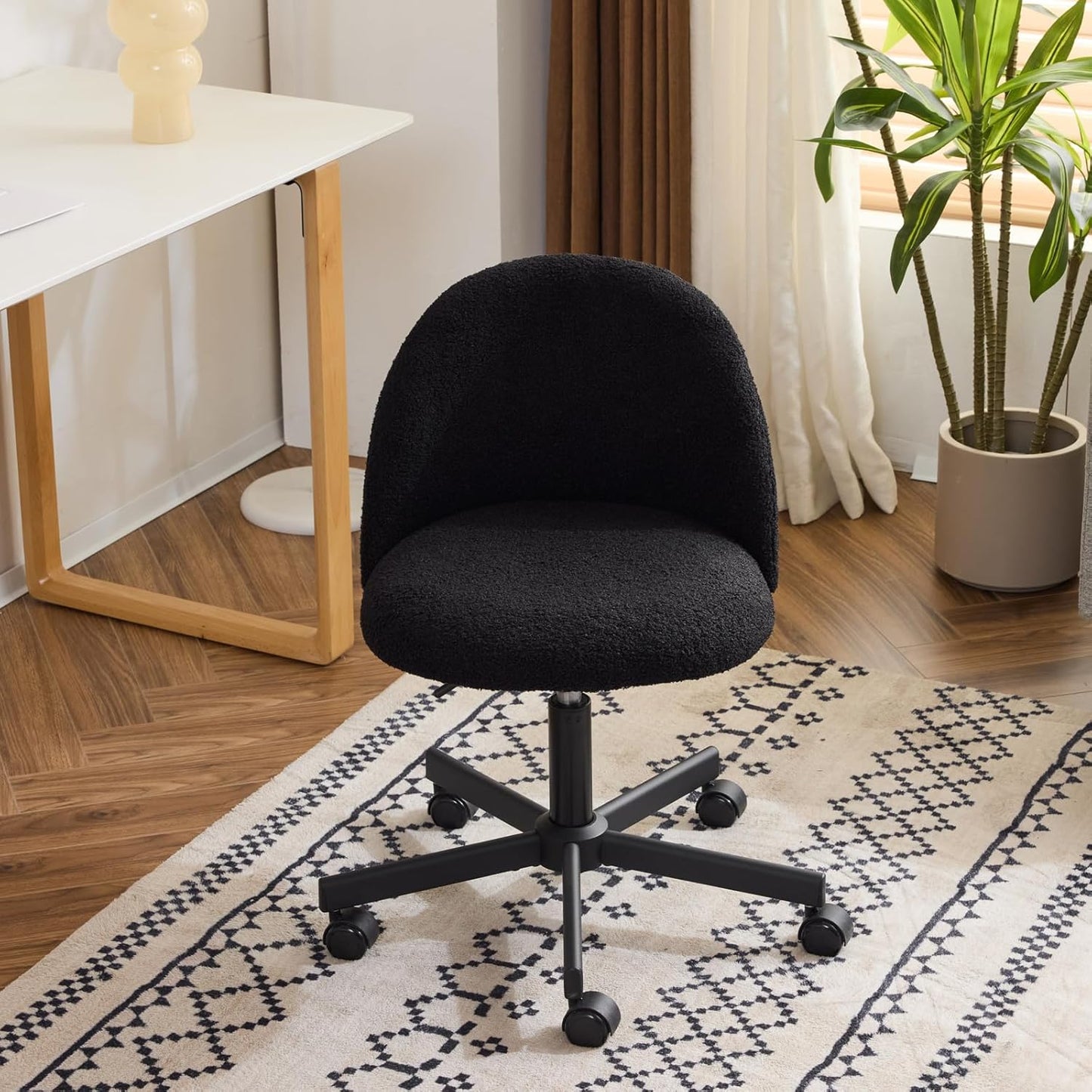 VINGLI Cute Candy Chair with Wheels for Home Office Comfort