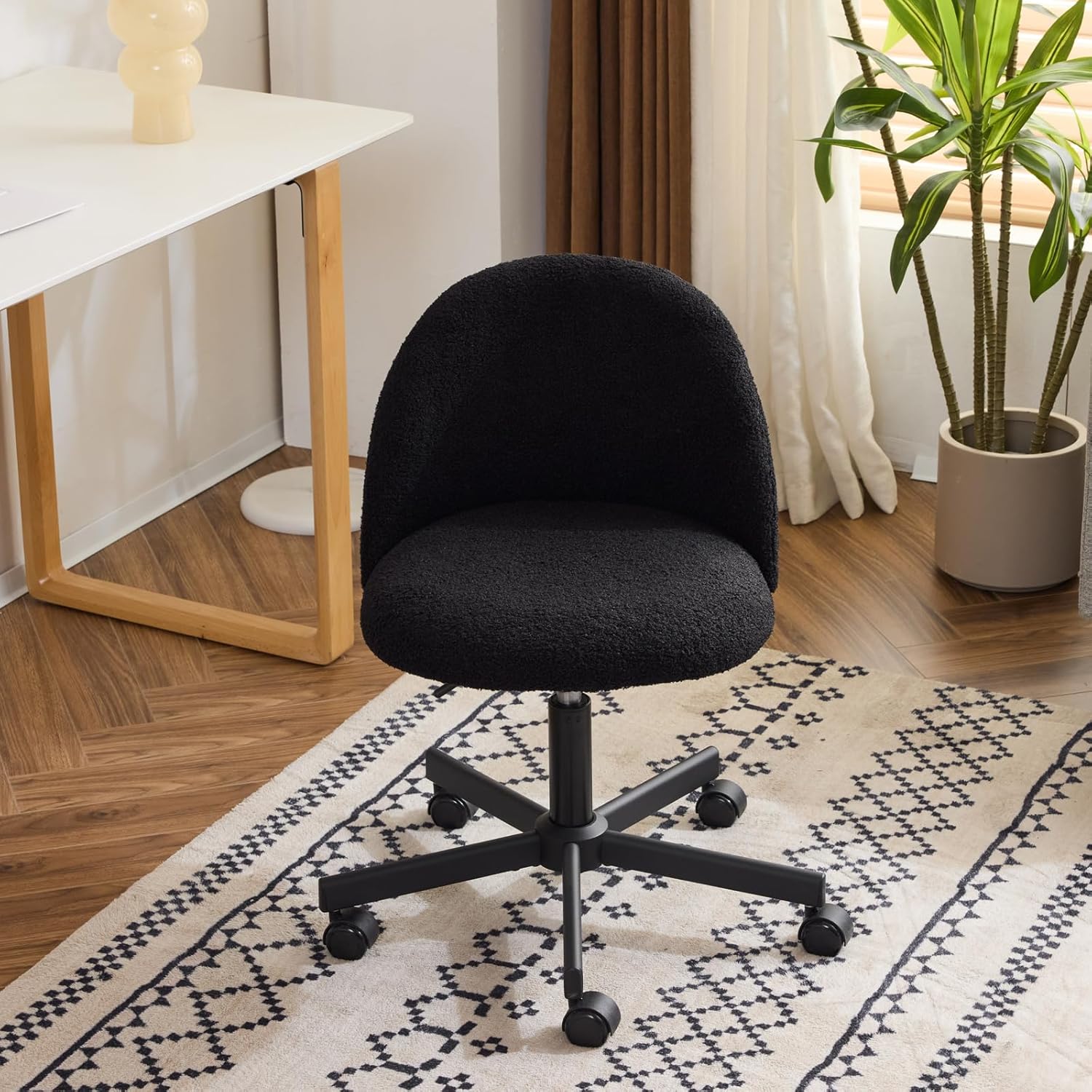 VINGLI Cute Candy Chair with Wheels for Home Office Comfort