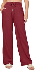 Willit Women Linen Pants Wide Leg Casual Palazzo Pants (Style SDKW)