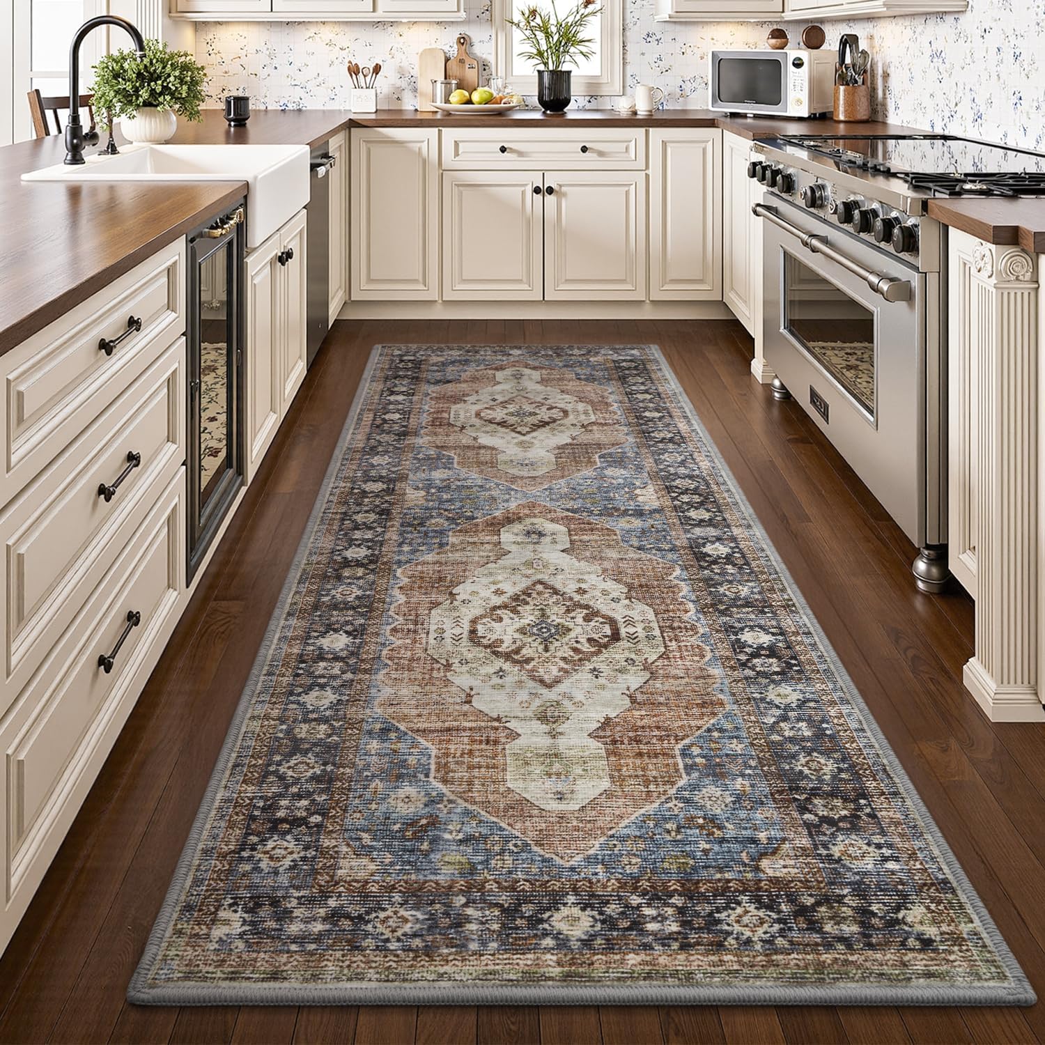 2x6 ft Kitchen Runner Rug Non Slip Washable for Hallways