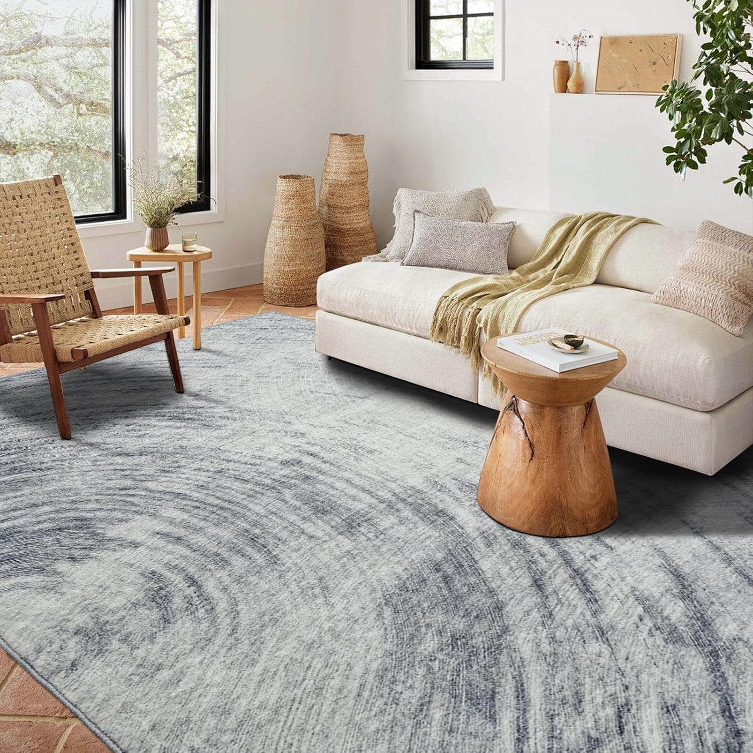 8x10 Area Rugs for Living Room, Non-Slip Washable Accent Rugs