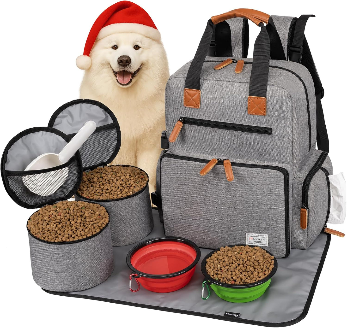 Modoker Dog Travel Bag - Airline Approved Pet Backpack Organizer