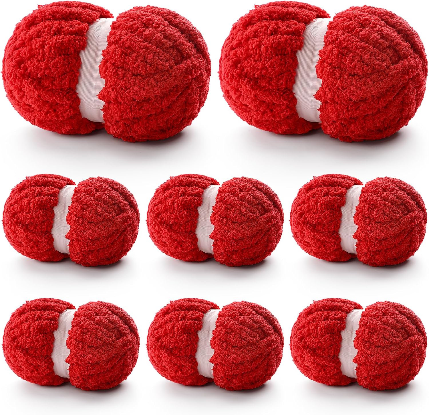8 Pack Chunky Yarn for Hand Knitting - Soft Chenille Yarn