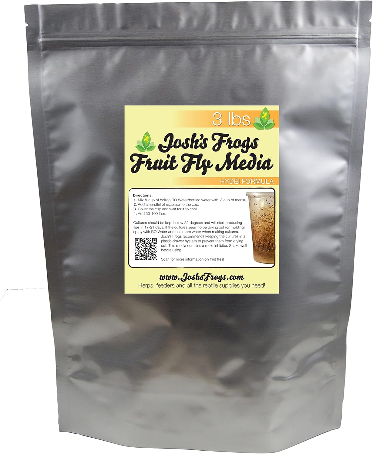 HYDEI Fruit Fly Food Media for Thriving Cultures - 3 lbs