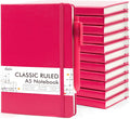 feela 12 Pack Notebooks Journals Bulk - Berry A5 Hardcover Set