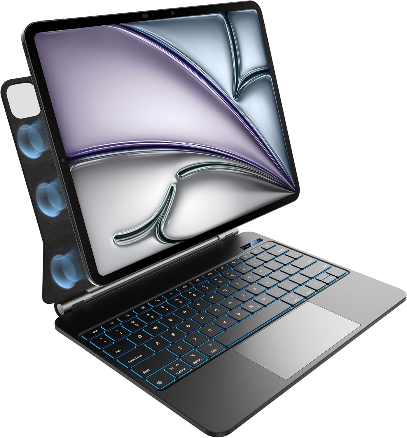 Nimin Keyboard Case: 7-Color Backlight, Magnetic Attach