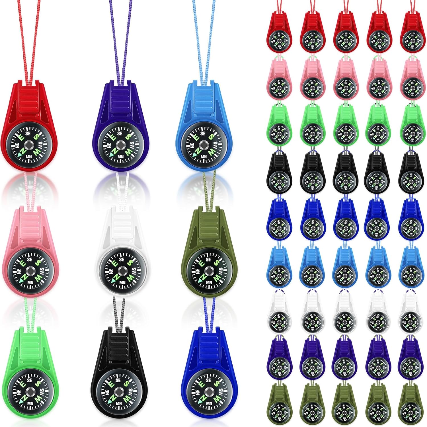 Mini Pocket Compass Keychain for Kids - Scout Toy Set
