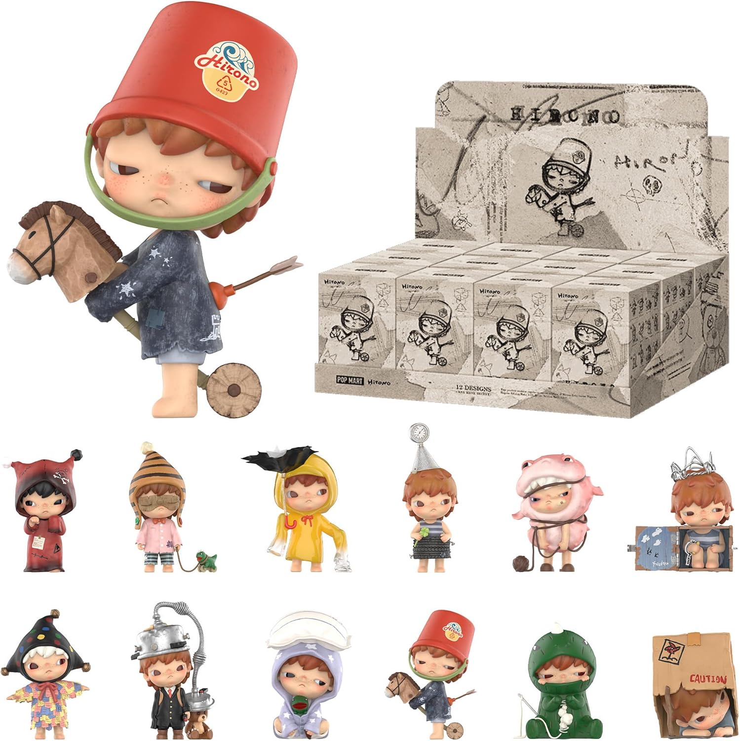 POP MART Hirono Echo Series Figures - 12PCs Collectible Toys