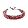 Sailor Rope Bracelet for Men in Red and Tan - Hand Knotted Rope