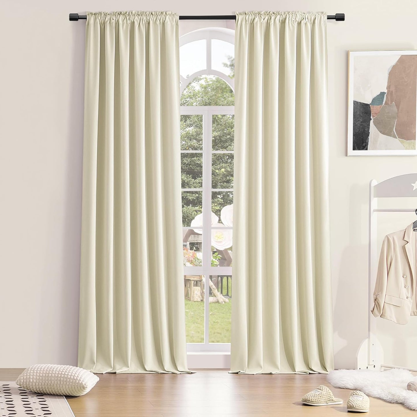 DONREN Room Darkening Sliding Door Curtains for Maximum Privacy