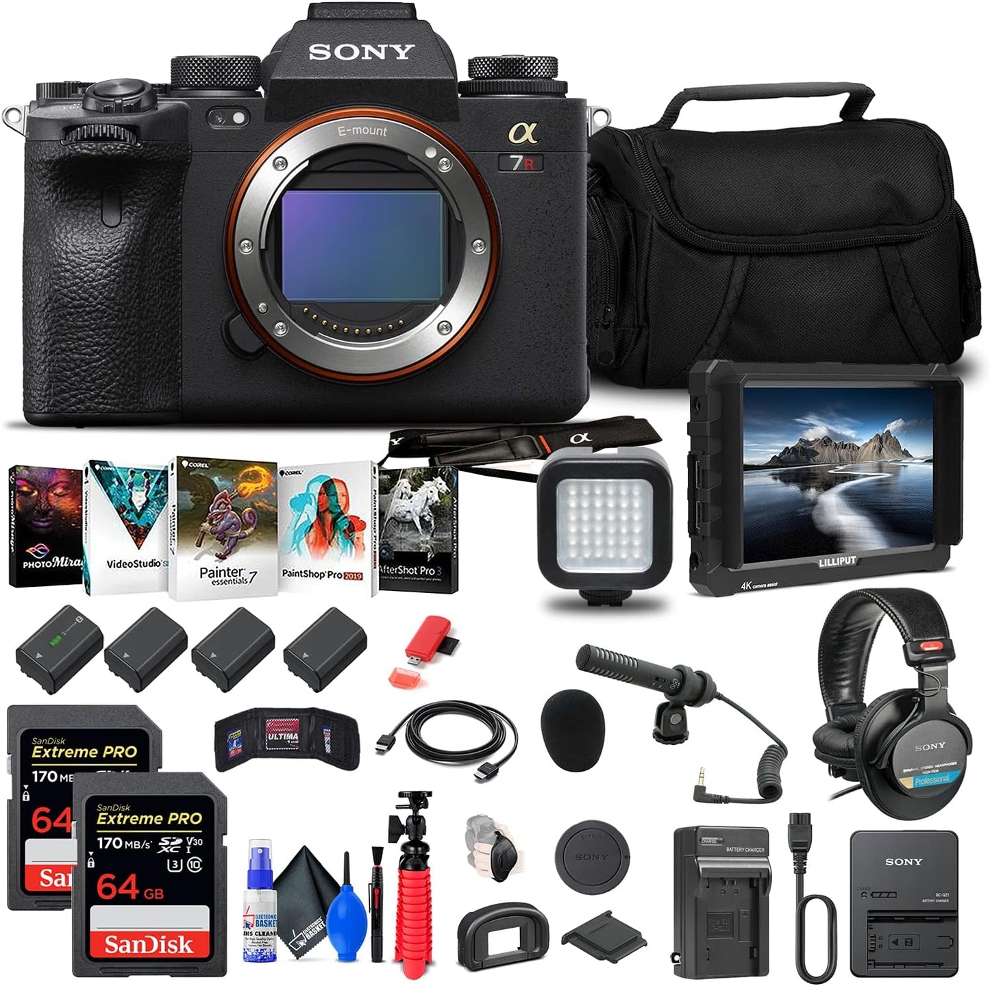 Sony Alpha a7R IIIA Bundle: 4K Monitor, Pro Headphones & More