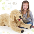 Geosar 39.4 in Golden Retriever Plush Dog Pillow - Large Cuddly Toy