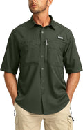 Men's Fishing Shirt with Zipper Pockets UPF 50+ - Lightweight Cool UVB