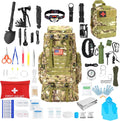 Survival Gear Professional Kit and Large Camping Backpack - Value
