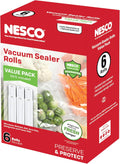 NESCO Vacuum Sealer Bag Rolls 6 Pack 11in x 20ft - Versatile Food