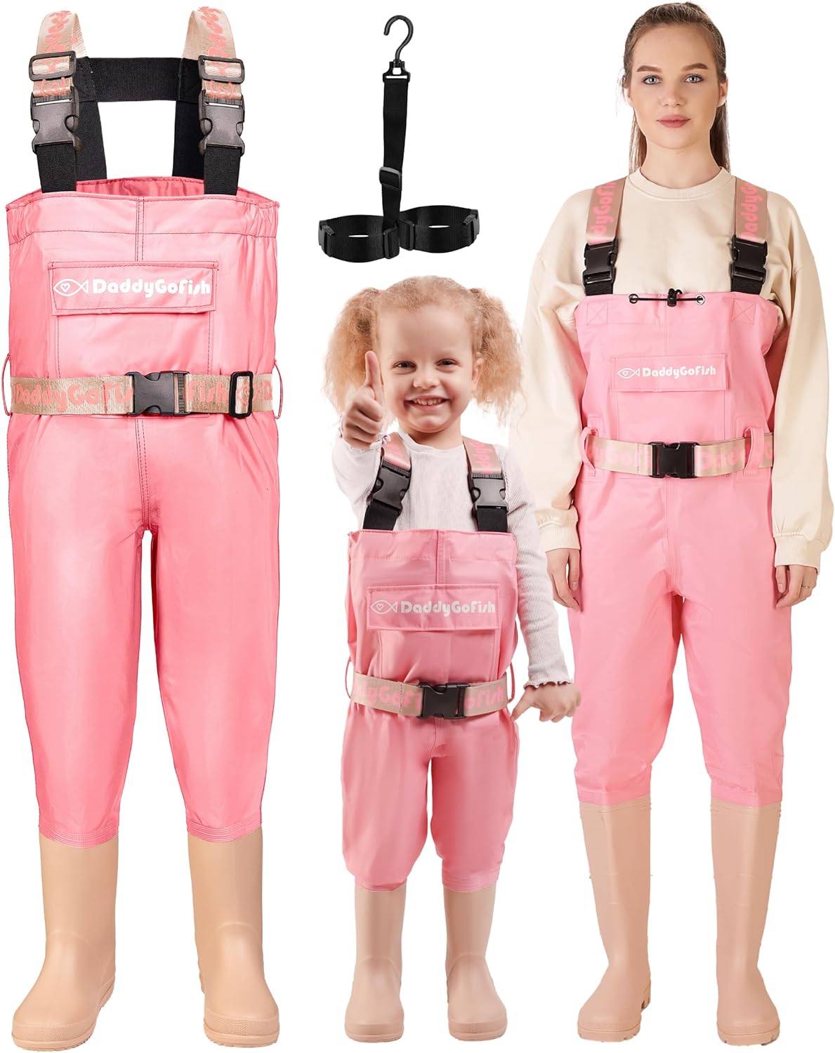 DaddyGoFish Chest Waders for Kids and Adults - Perfect for Family Fun