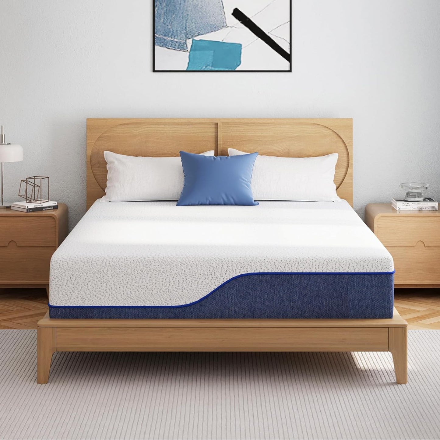 Queen Mattress 14 Inch Memory Foam for Cool Sleep & Relief