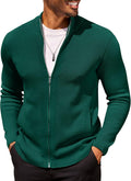 COOFANDY Mens Full Zip Cardigan Sweater Slim Fit - Versatile Layer