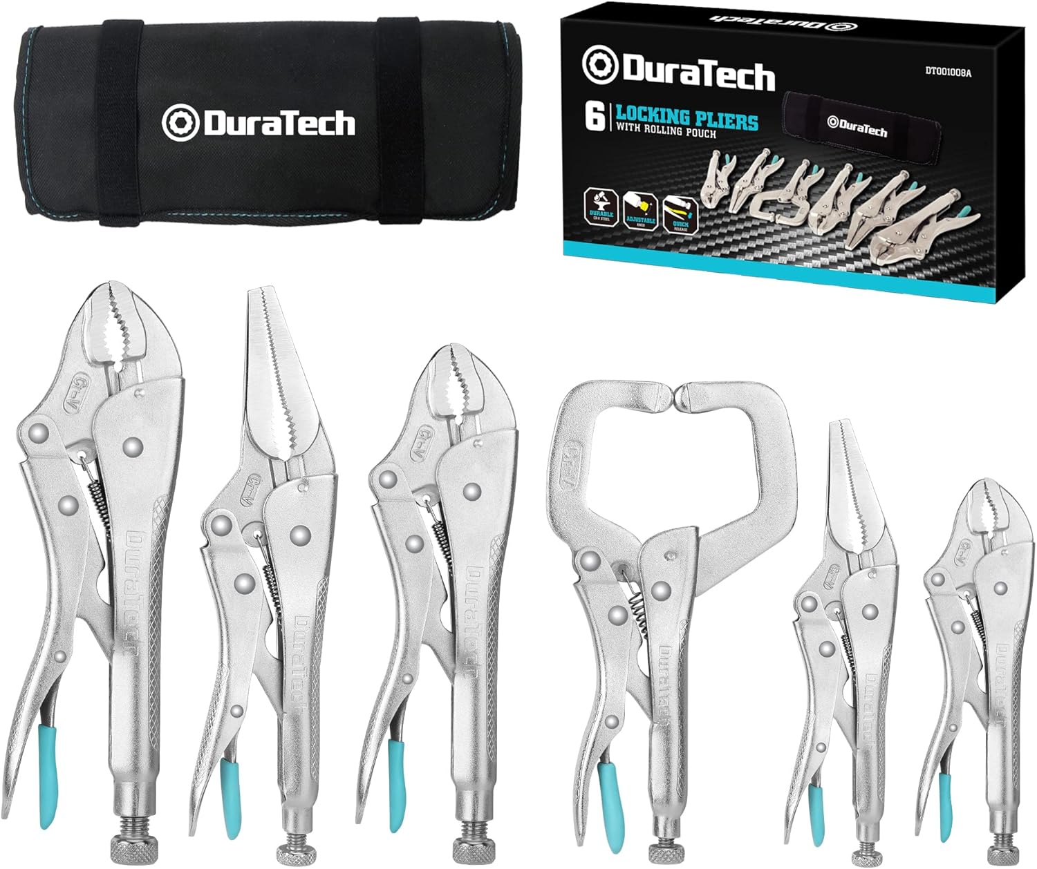DURATECH 6-Piece CR-V Pliers Set for Ultimate Durability
