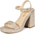 Heels for Women Block Chunky Platform Open Toe Pumps - 4.3in Lift