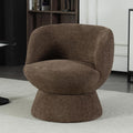 VKNOW Swivel Barrel Chair: 360 Comfort in Brown