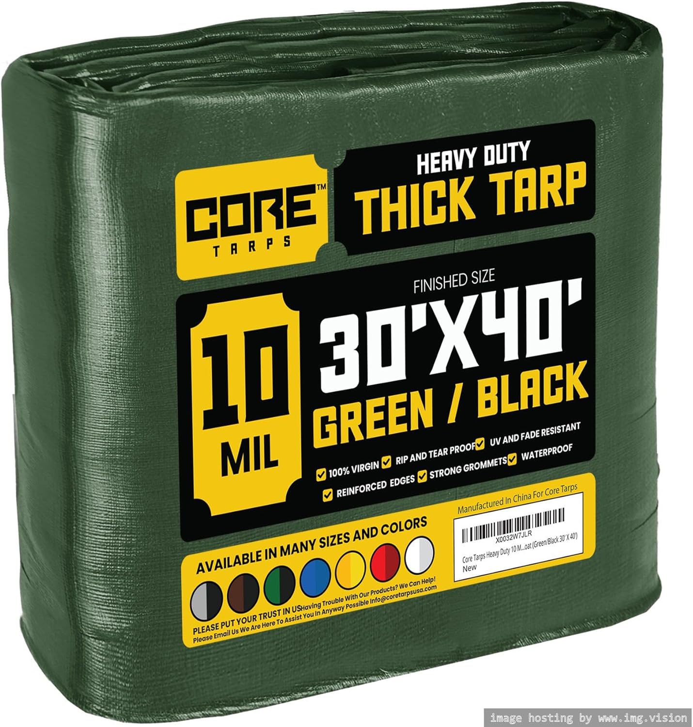 Heavy Duty 10 Mil Tarp Cover for All Weather Protection