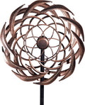 Copper Garden Wind Spinner 13in x 63in - Elegant Kinetic Garden
