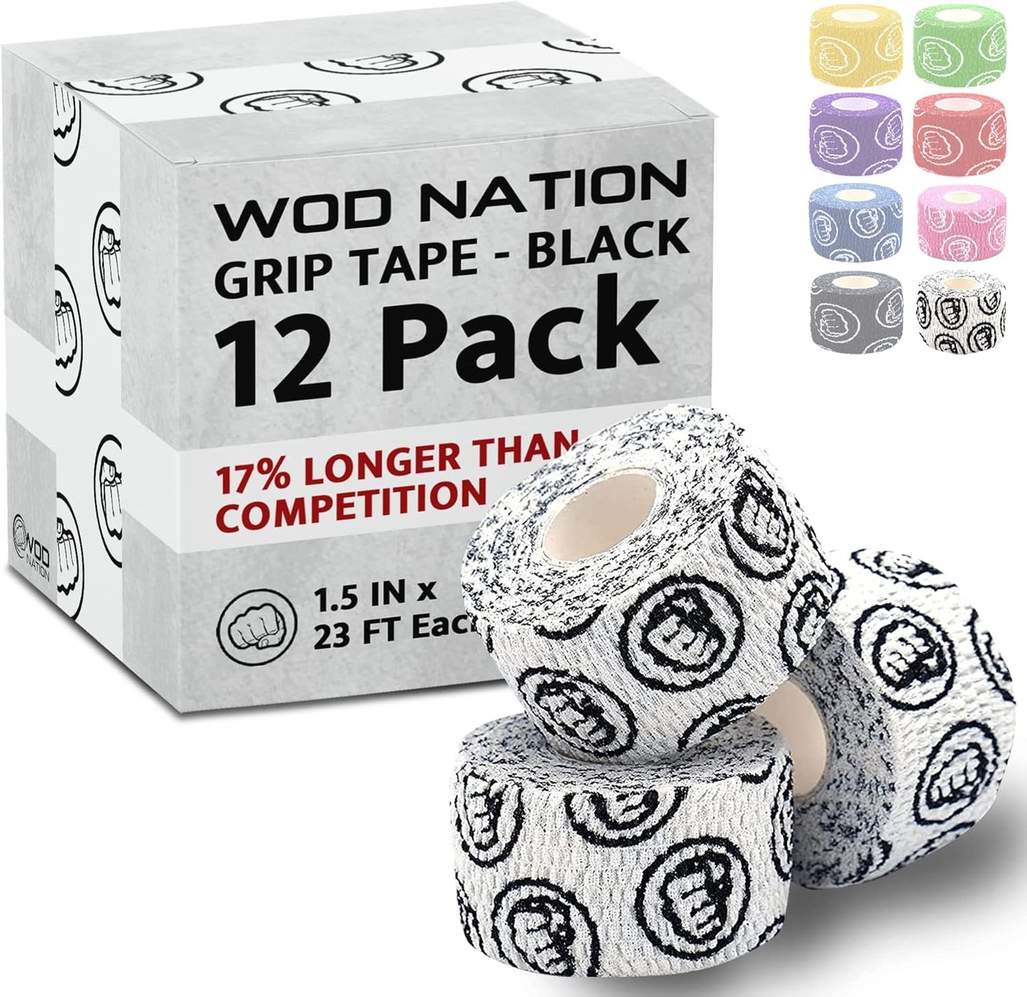 WOD Nation Flexible Hook-Grip Athletic Tape for Weightlifting